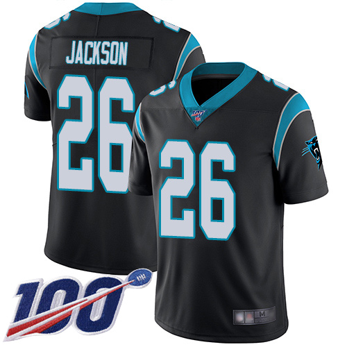 Carolina Panthers Limited Black Youth Donte Jackson Home Jersey NFL Football #26 100th Season Vapor Untouchable